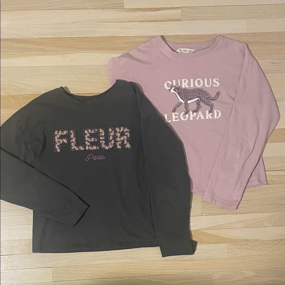 Bundle Mango Kids 2 Long Sleeve Tops 9-10 yo